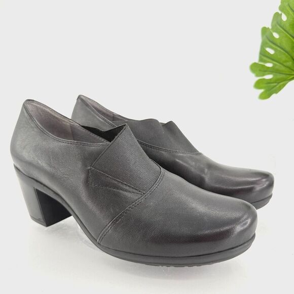 ABEO Portola Black Leather Pump Bootie BIOsystem Womens 9 Neutral Arch Support - Picture 1 of 13